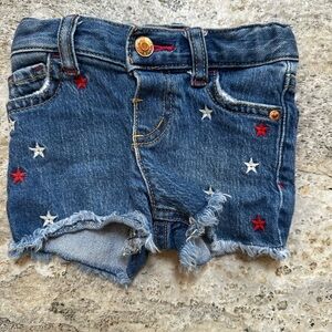 Cat & Jack Blue and Red Star Embellished Shorts